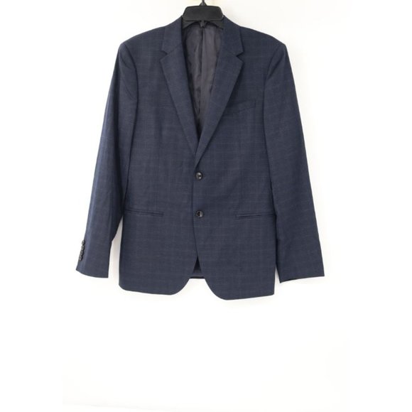 Reiss sport coat Mens 40 two button single breasted blue wool blend notch vented
